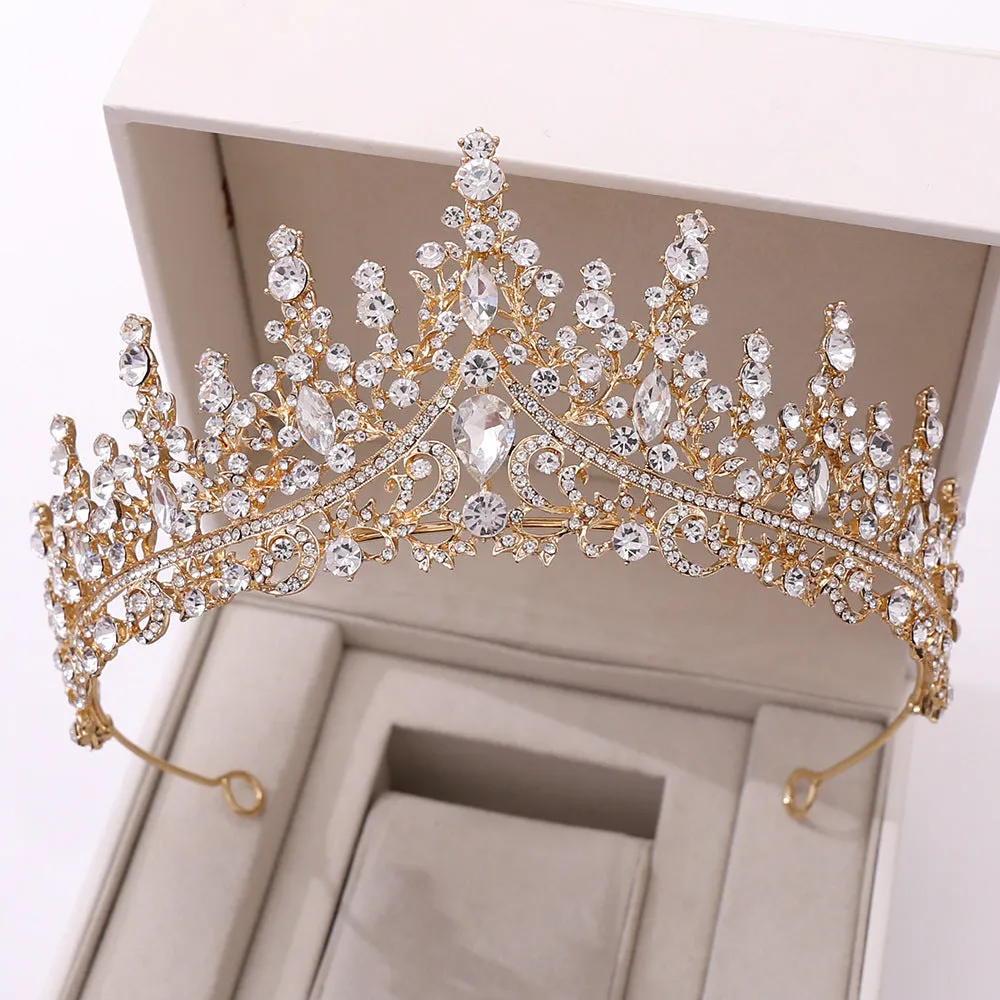 New style wedding crown tiara for the bride, European and American luxury rhinestone wedding