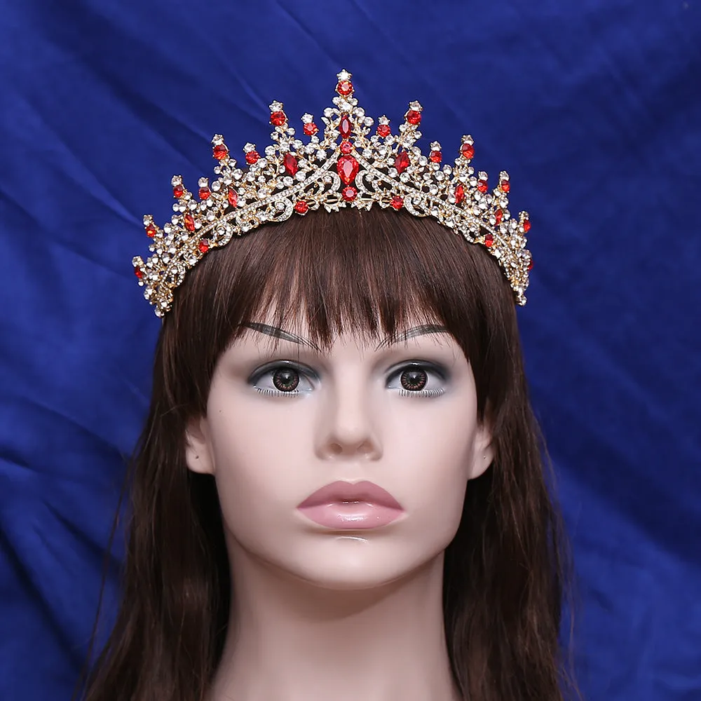 New style wedding crown tiara for the bride, European and American luxury rhinestone wedding