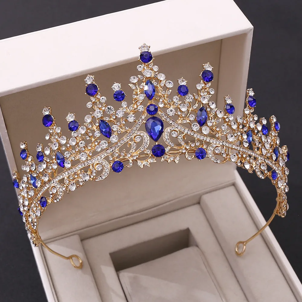 New style wedding crown tiara for the bride, European and American luxury rhinestone wedding