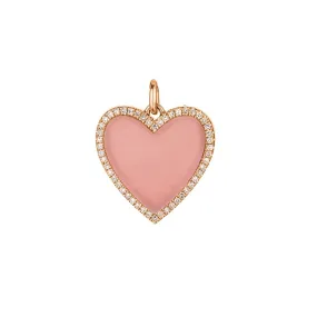 OPAL & DIAMOND HEART CHARM