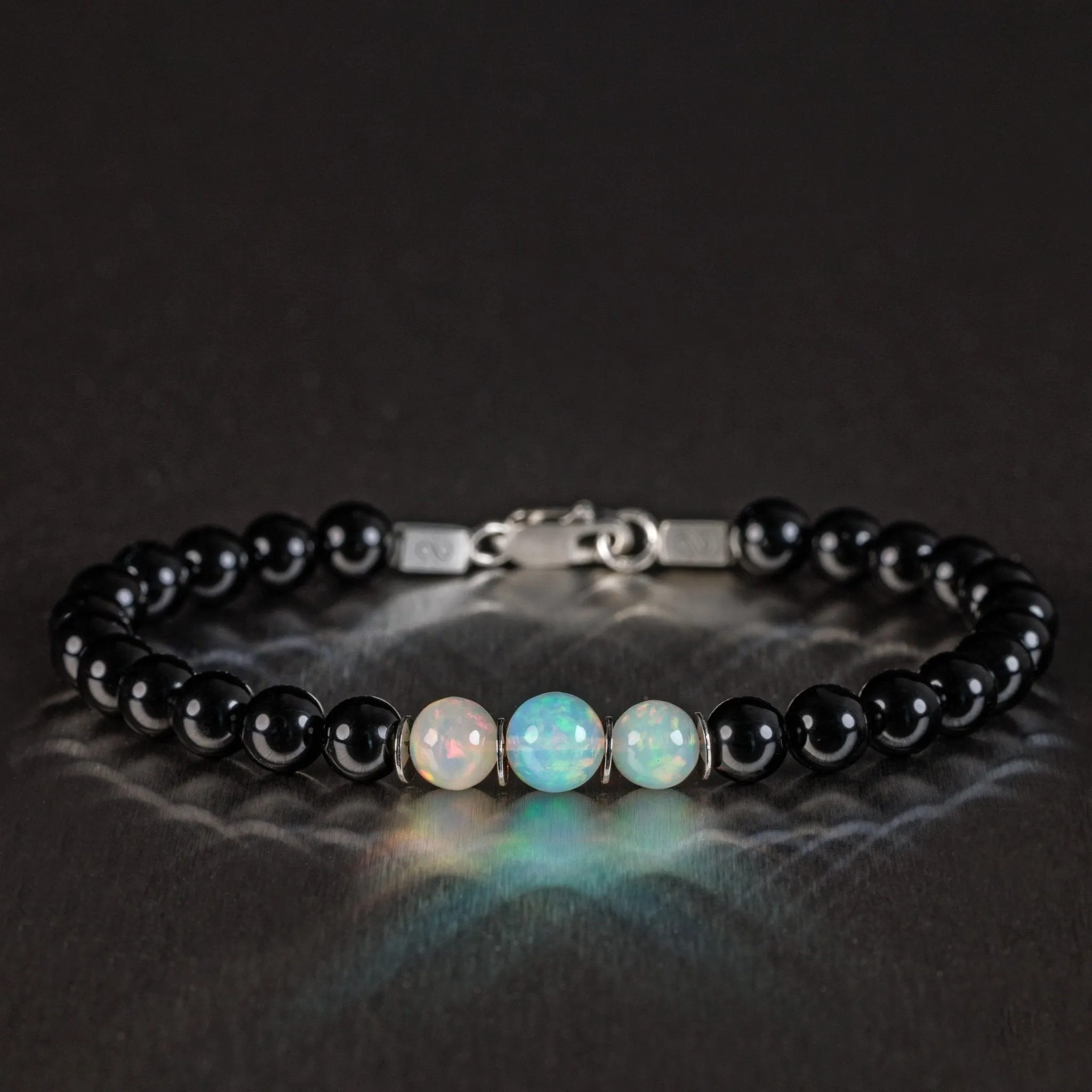 Opal - Black Tourmaline Bracelet I (6-8mm)