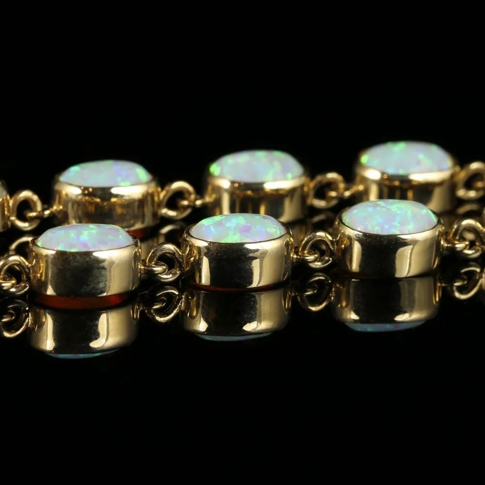 Opal Gold Bracelet 9Ct Yellow Gold 12.60Ct Of Opal