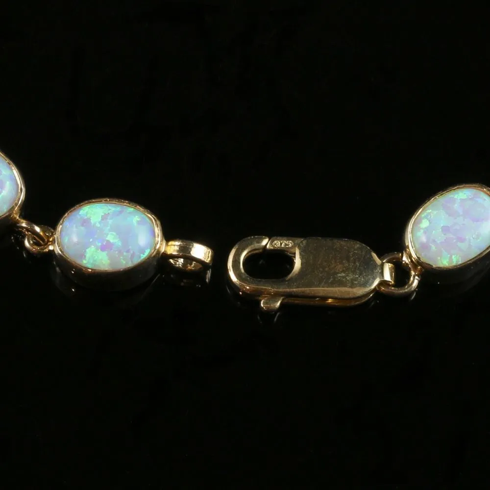 Opal Gold Bracelet 9Ct Yellow Gold 12.60Ct Of Opal