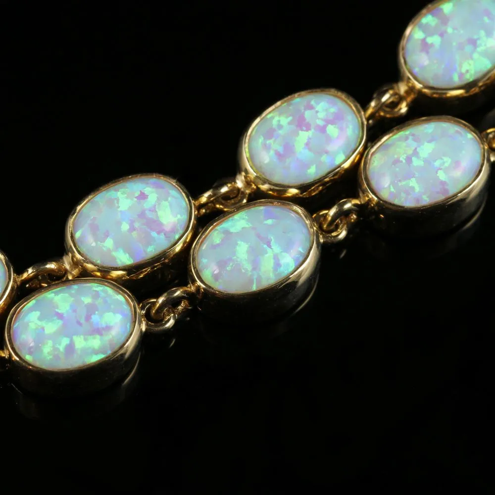 Opal Gold Bracelet 9Ct Yellow Gold 12.60Ct Of Opal