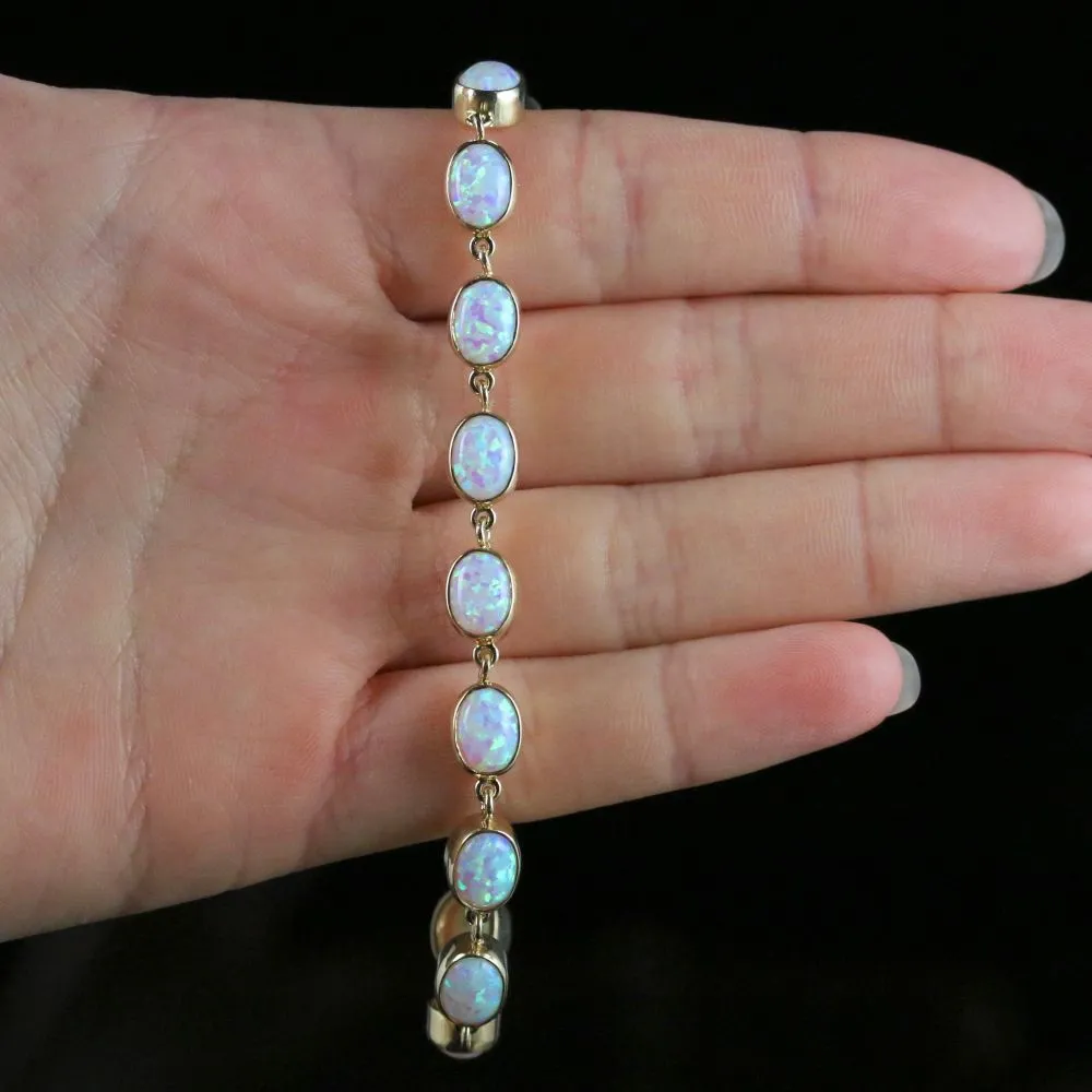 Opal Gold Bracelet 9Ct Yellow Gold 12.60Ct Of Opal