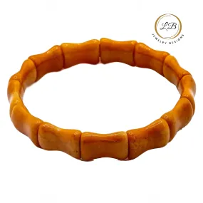 Orange Aventurine Gemstone Bangle Bracelet