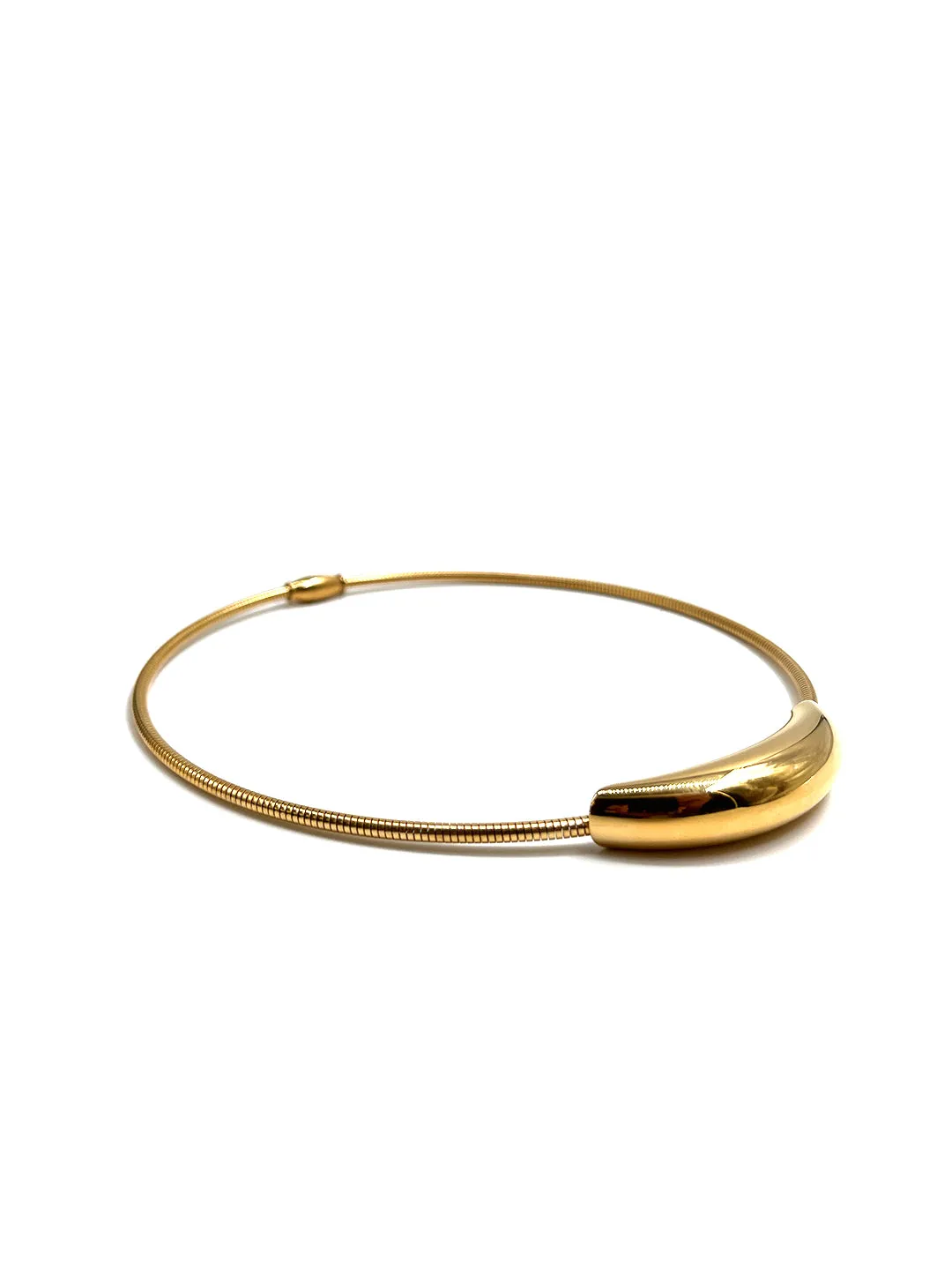 Ornaio 18K Gold-Plated Tarnish-Free Sleek Gold Choker Necklace