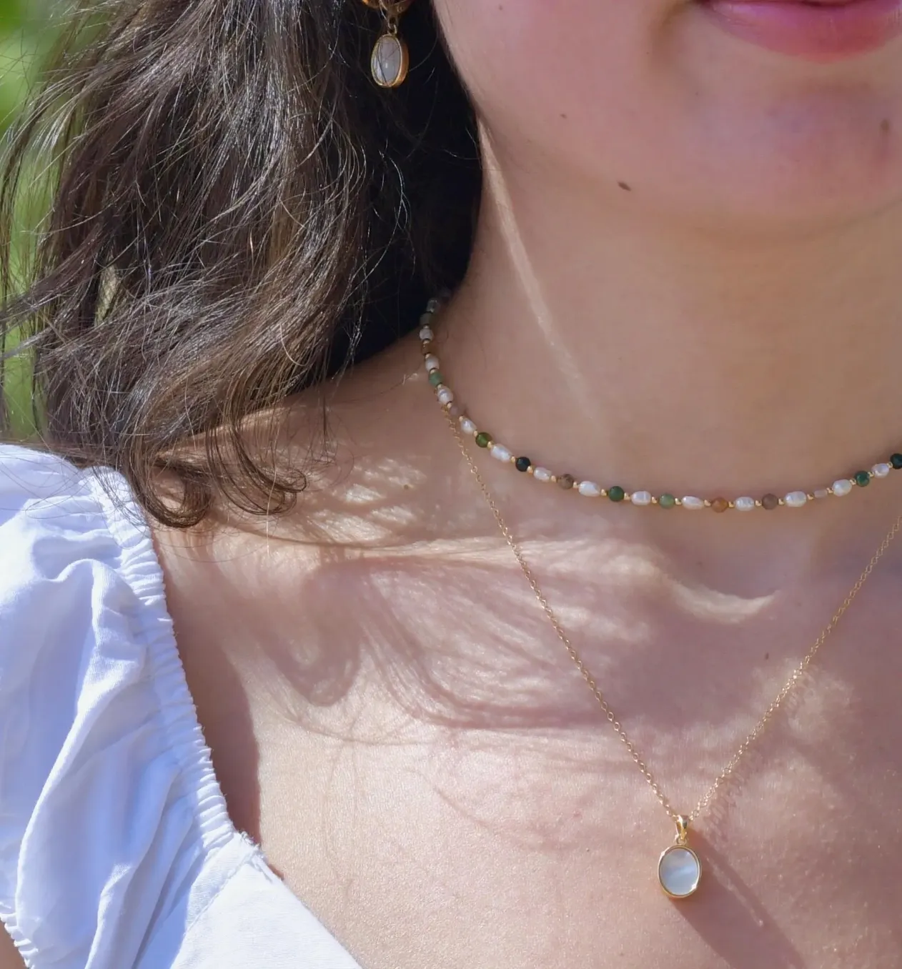 Oval Pearl Necklace