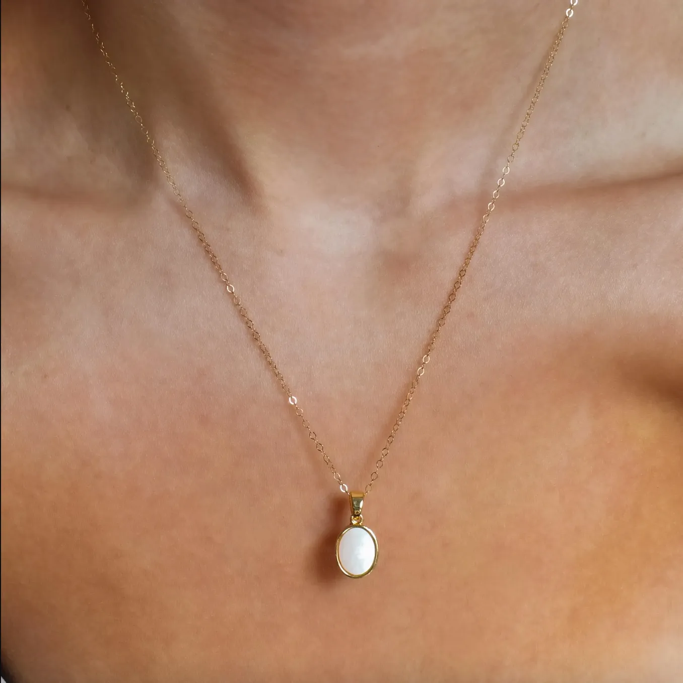 Oval Pearl Necklace