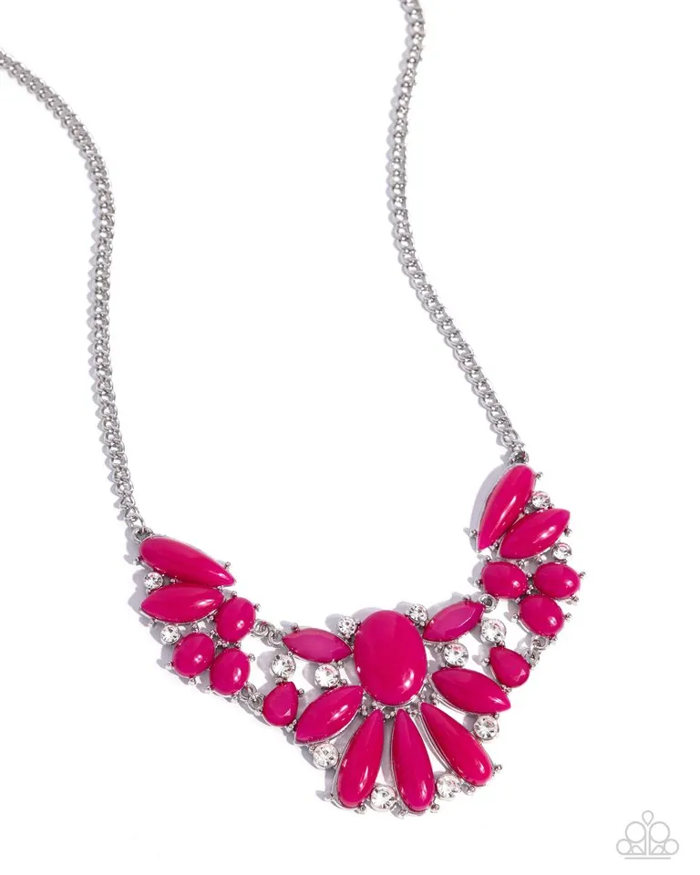 Paparazzi Necklace ~ Dazzling Diadem - Pink