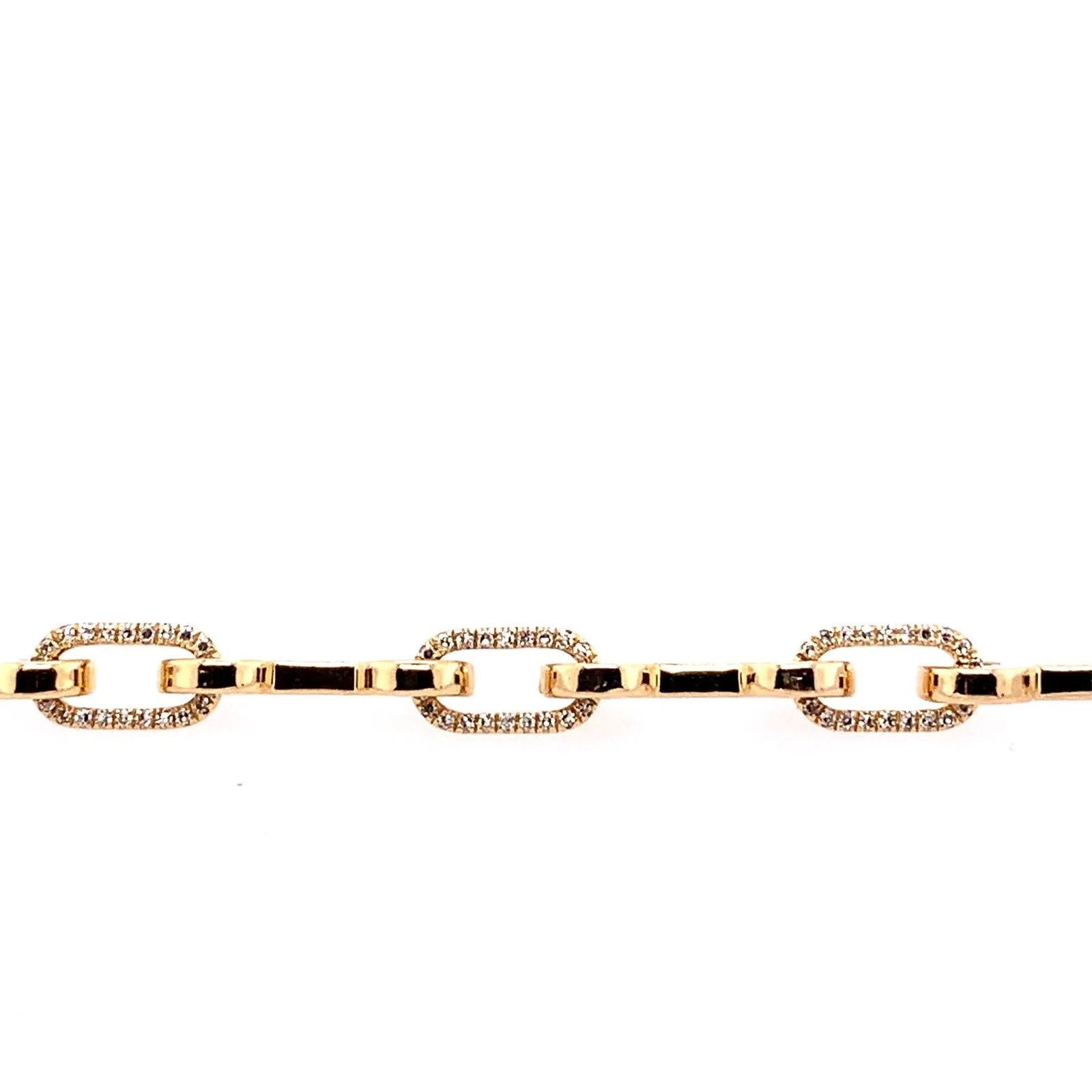 Pave Diamond Cable Link Bracelet