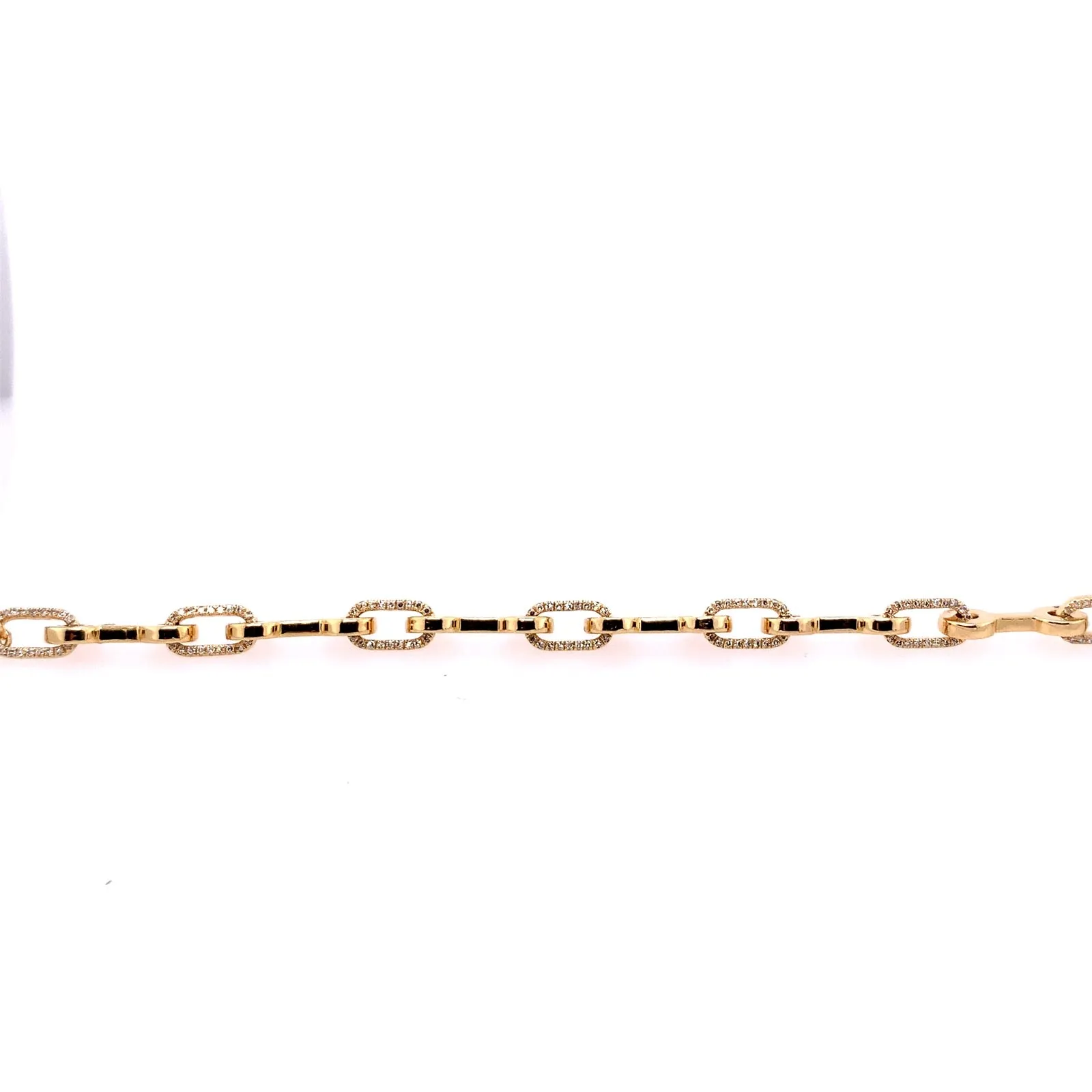 Pave Diamond Cable Link Bracelet