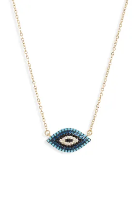 Pave Evil Eye Necklace