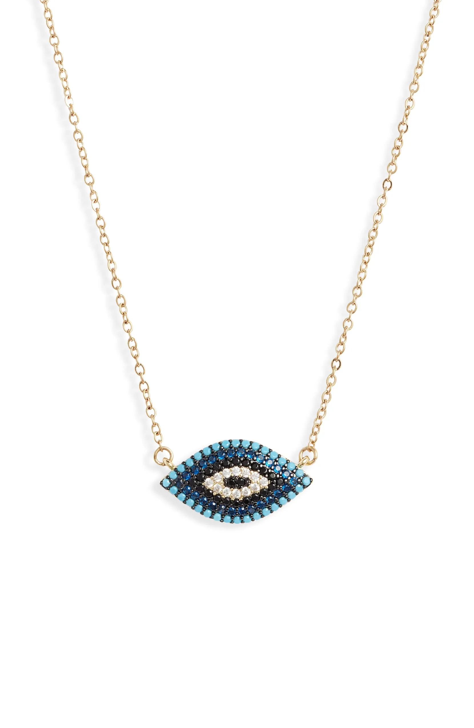 Pave Evil Eye Necklace