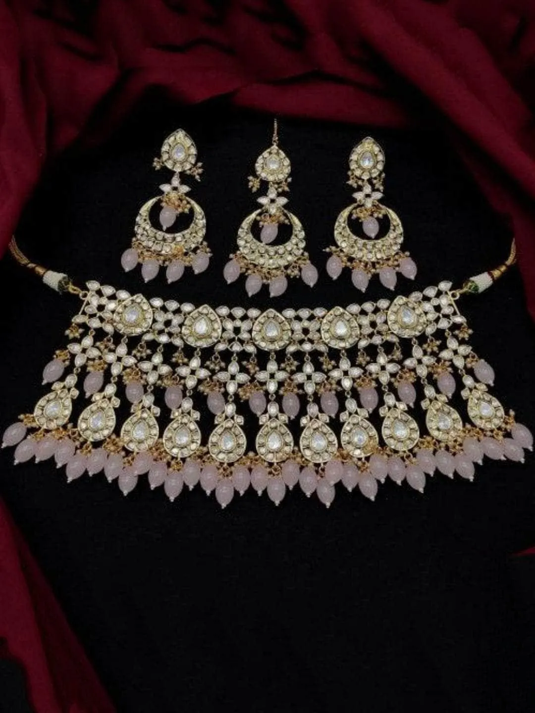 Pearl Kundan Bridal Necklace Set