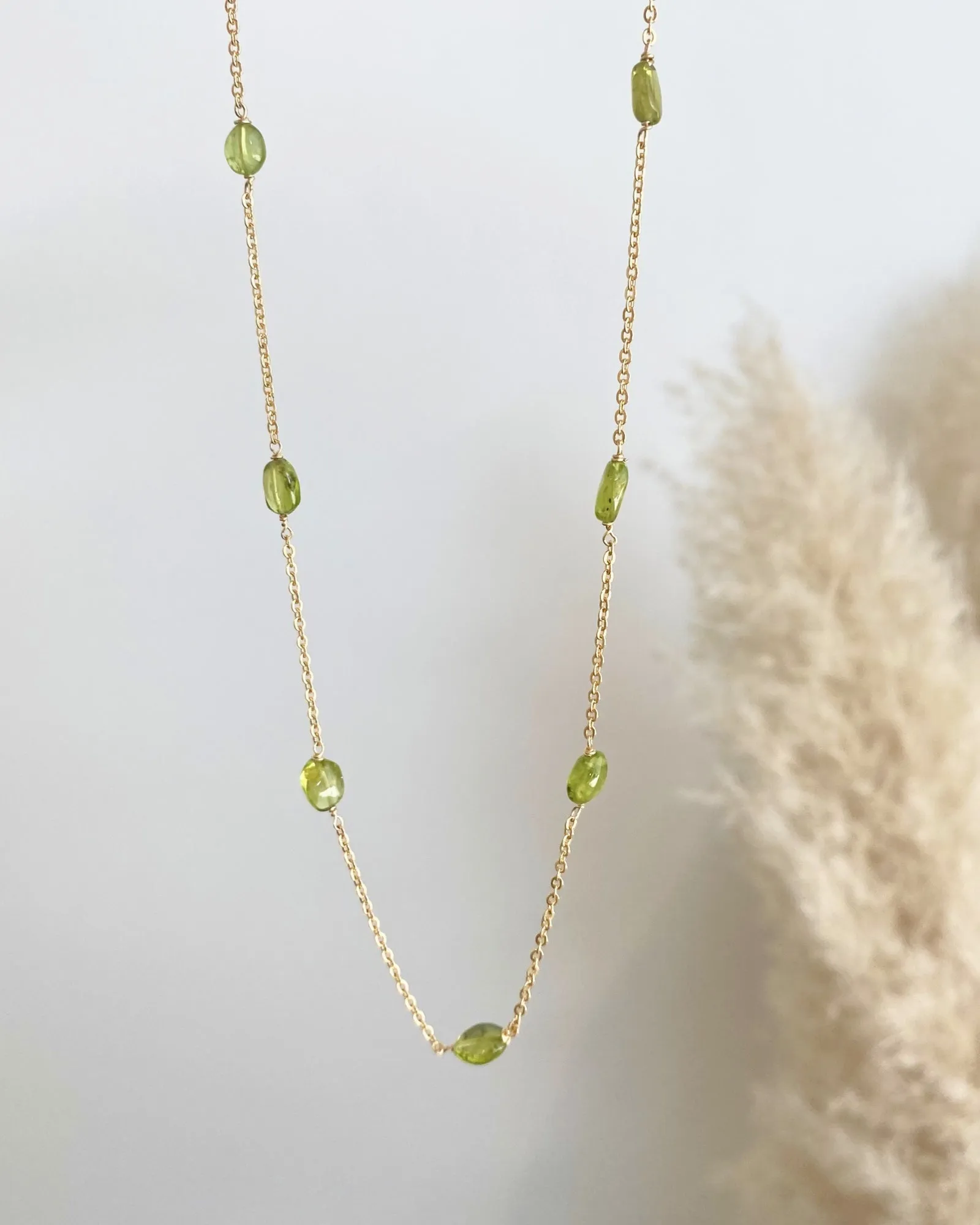 Peridot beaded Necklace