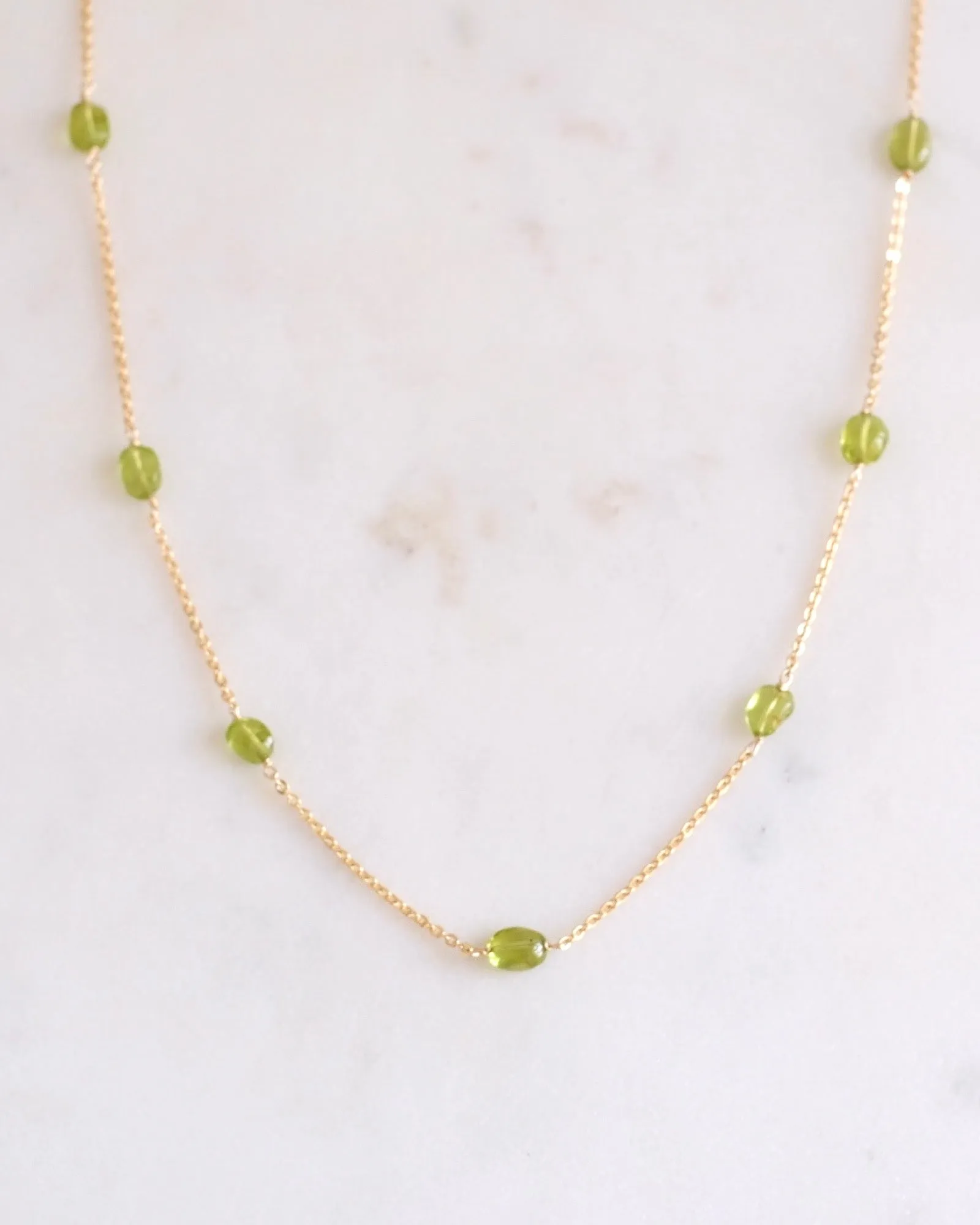 Peridot beaded Necklace