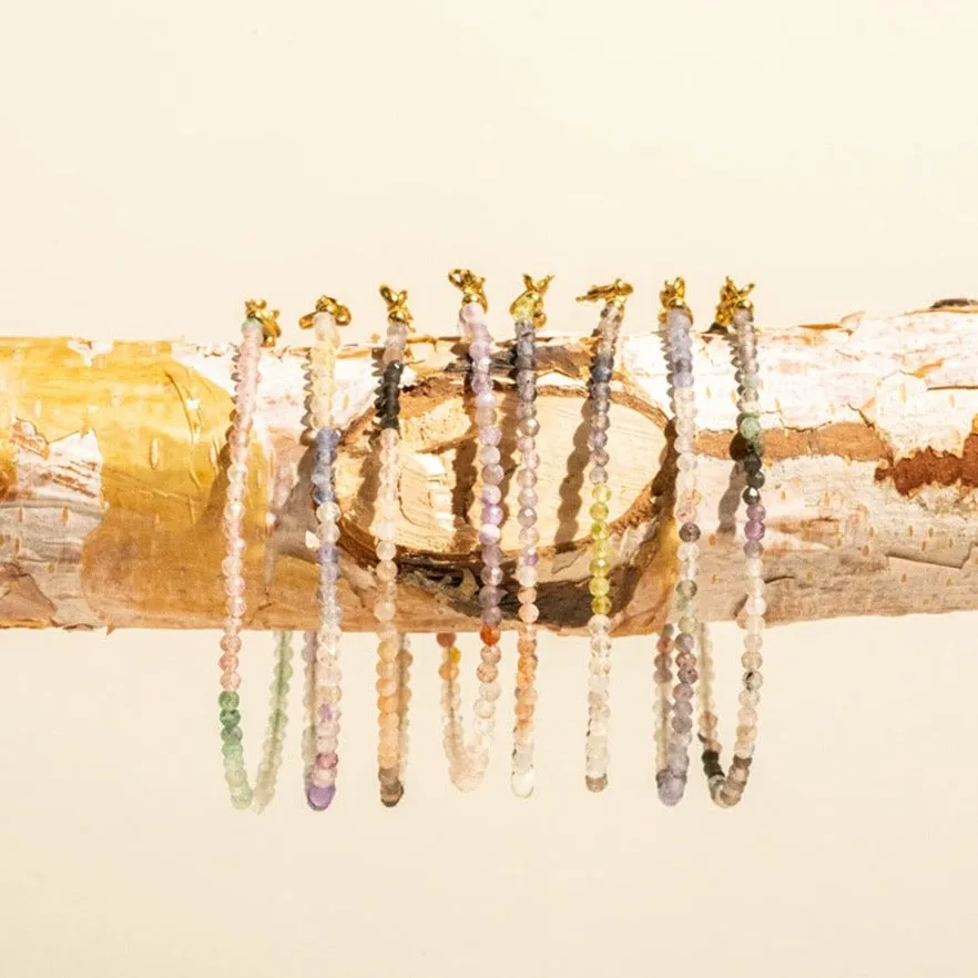 Petite Sparkling Ombré Gemstone Bracelet - 14K Vermeil