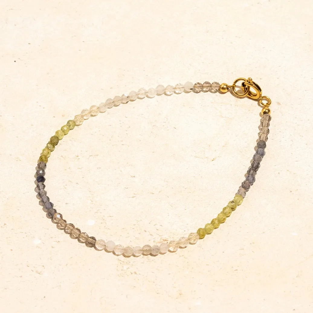 Petite Sparkling Ombré Gemstone Bracelet - 14K Vermeil