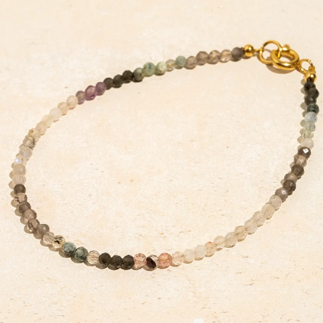 Petite Sparkling Ombré Gemstone Bracelet - 14K Vermeil