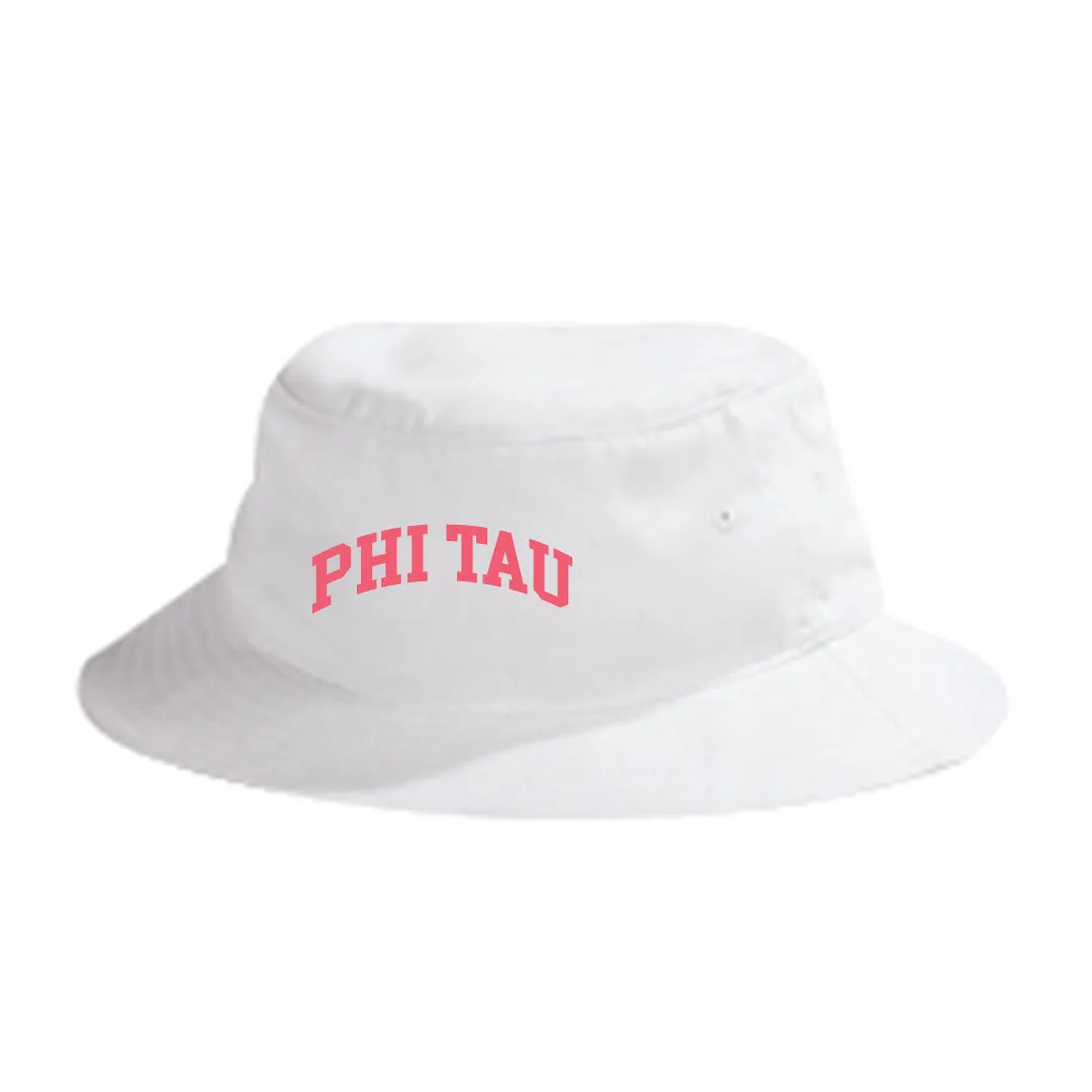 Phi Tau Beach Day White bucket hat