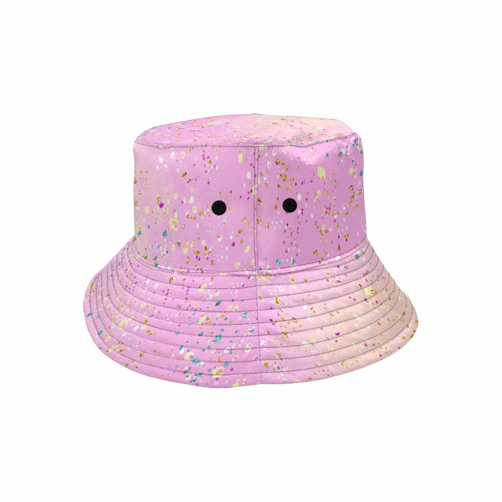 Pink Splash  Unisex Summer Single-Layer Bucket Hat