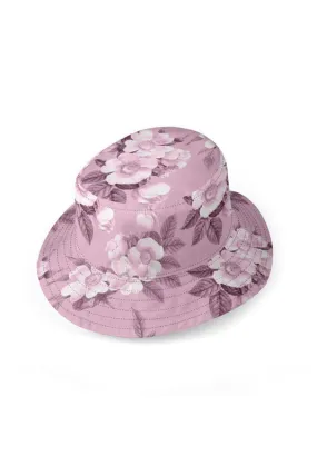 Pink/Navy Blue Floral Reversible Bucket Hat