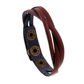 Pleated Leather Bracelet