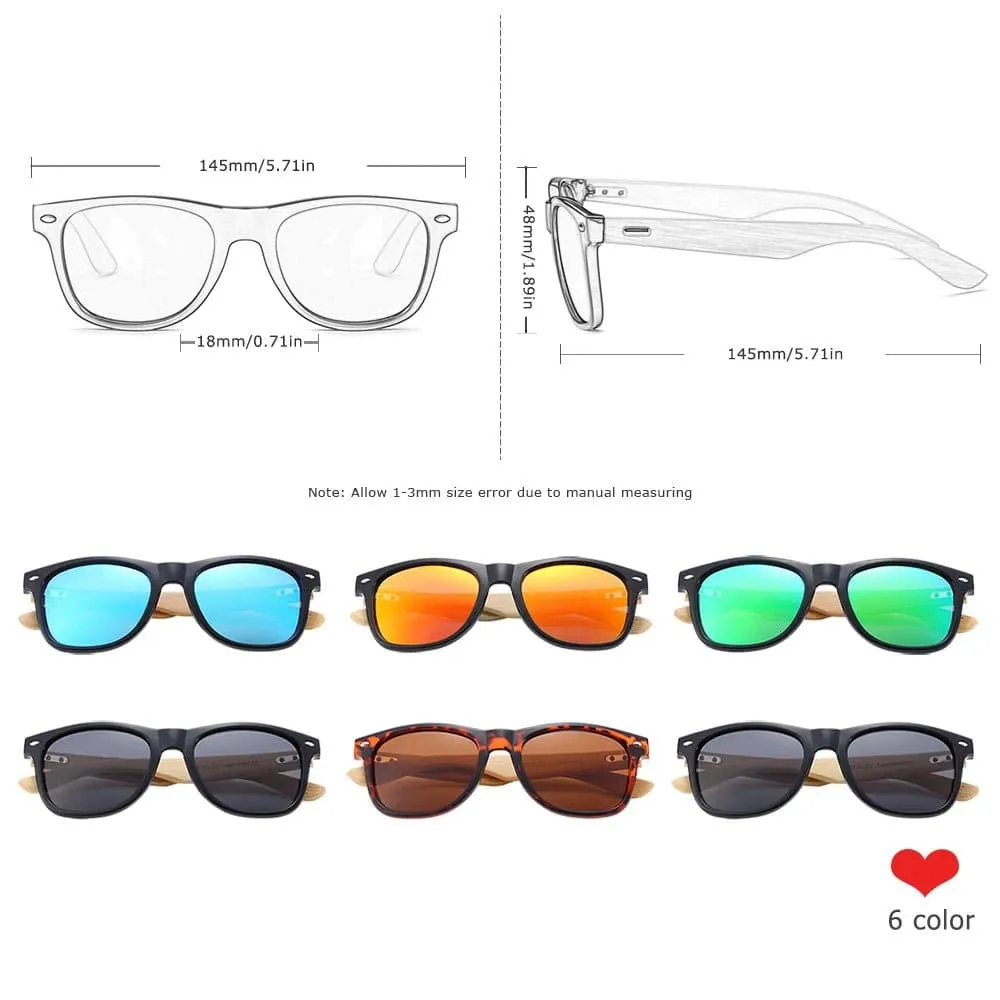 Polarized Wood Sunglasses for Men and Women - Eco-Friendly Design, UV400 Protection