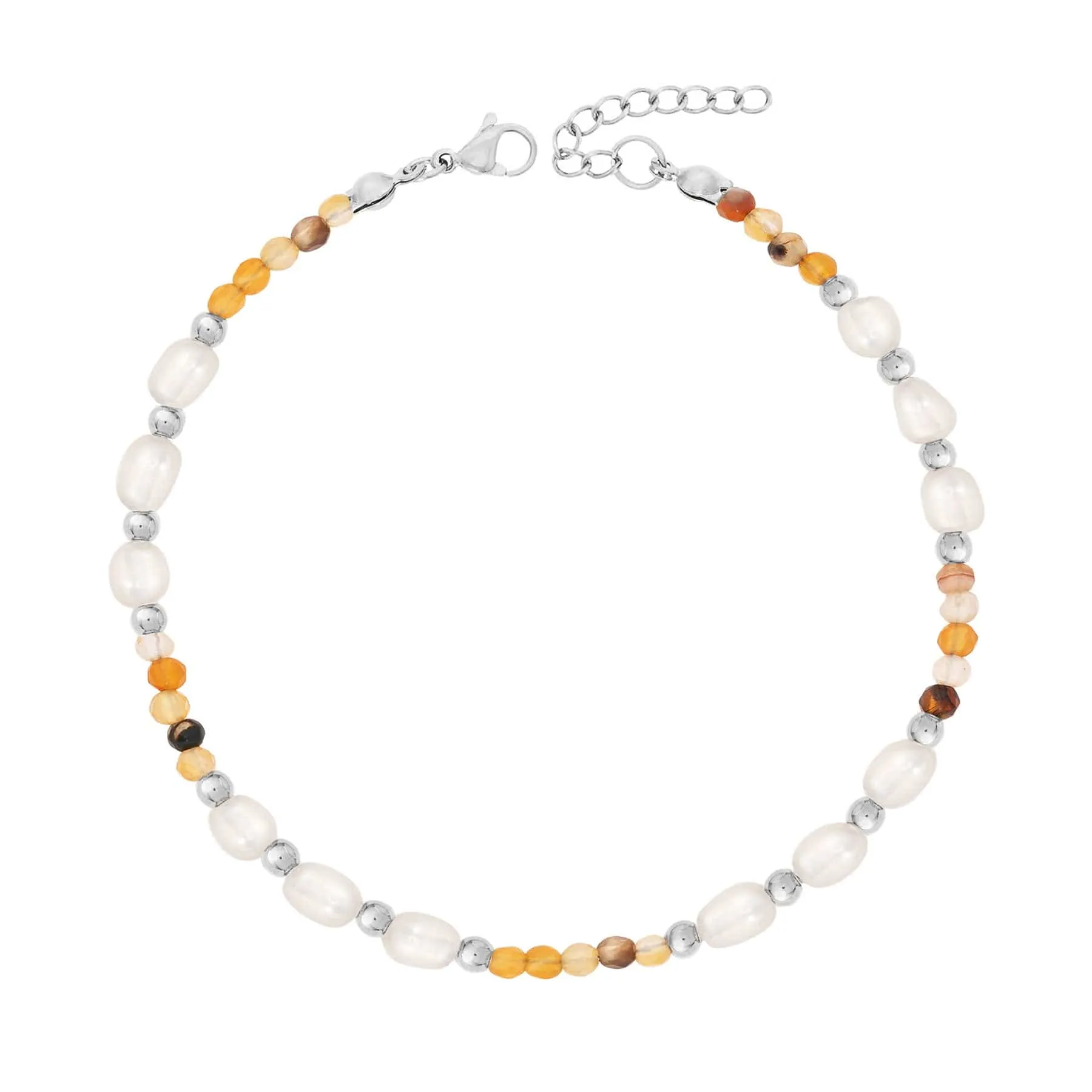 Pumpkin Agate Anklet