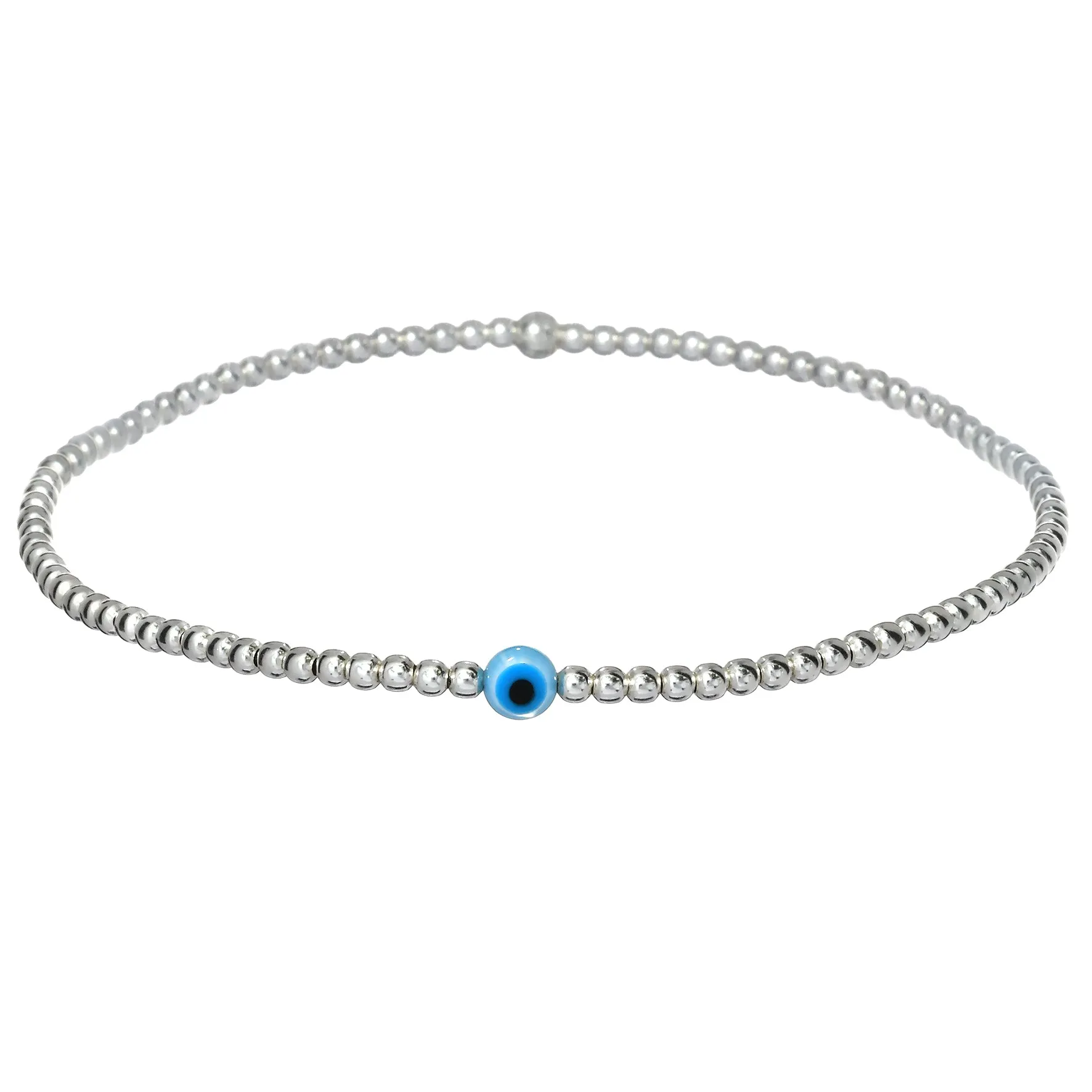 "DAINTY EVIL EYE MOP" Opal Charm Bracelet