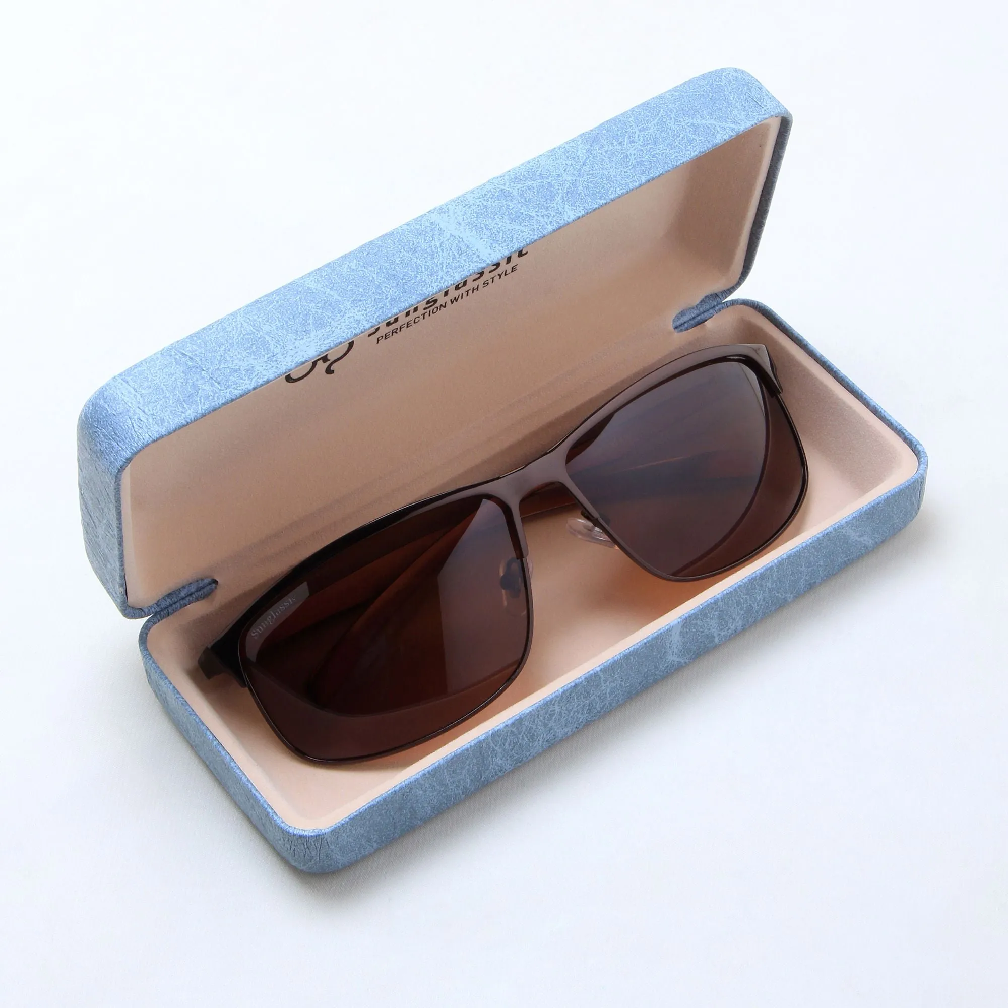 Radiant Brown Polarized Rectangle Sunglasses