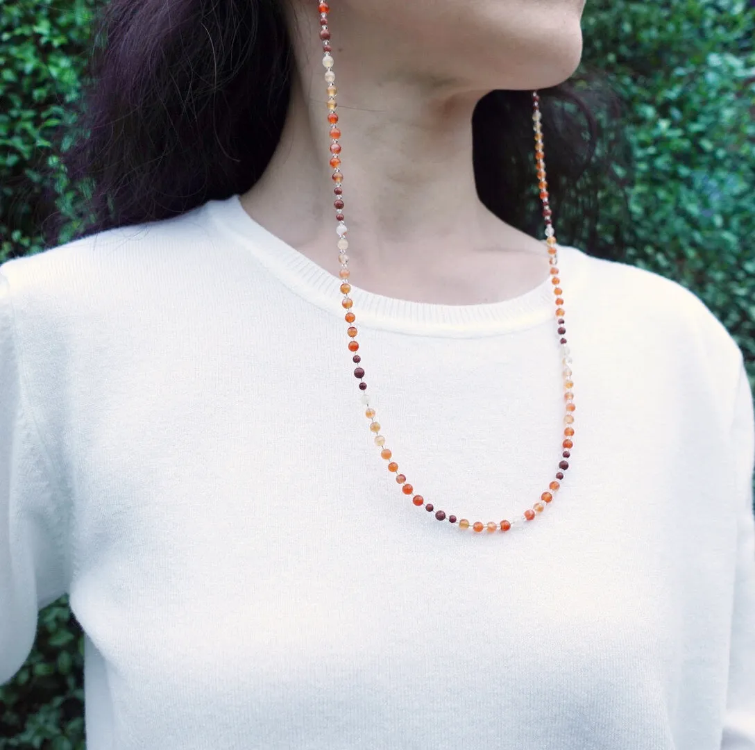 Return to Origin 4mm Carnelian Necklace