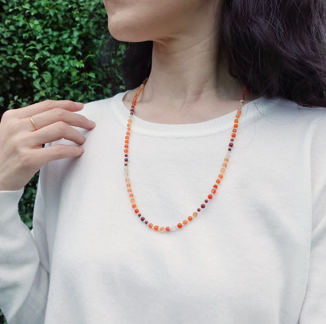 Return to Origin 4mm Carnelian Necklace