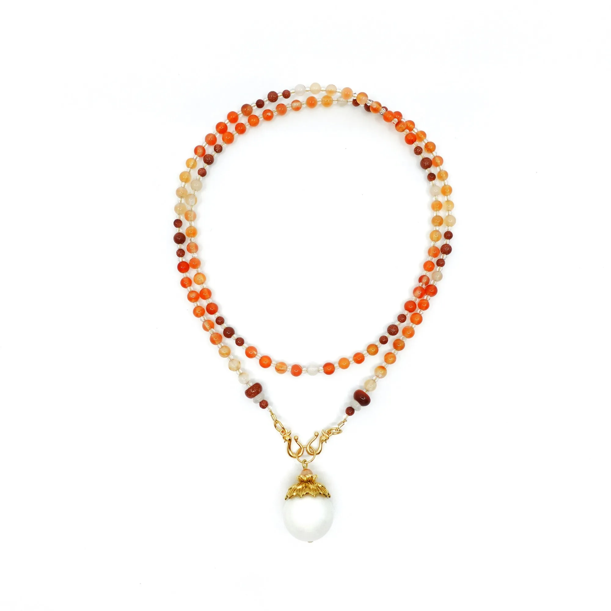 Return to Origin 4mm Carnelian Necklace