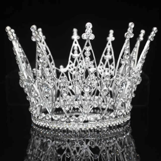 Rhinestone Princess Show Tiara Crown  Wedding Hair Jewelry Accessory