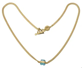 ROUGH GEM NECKLACE - APATITE - GOLD