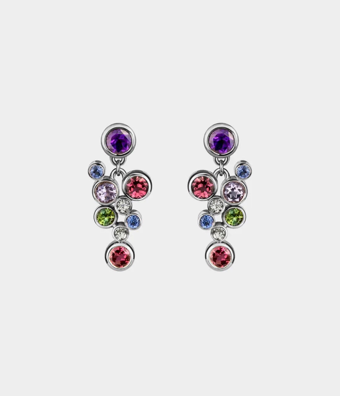 Roundhaus Diamond & Gemstone Stud Earrings