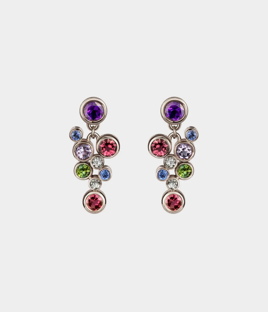 Roundhaus Diamond & Gemstone Stud Earrings