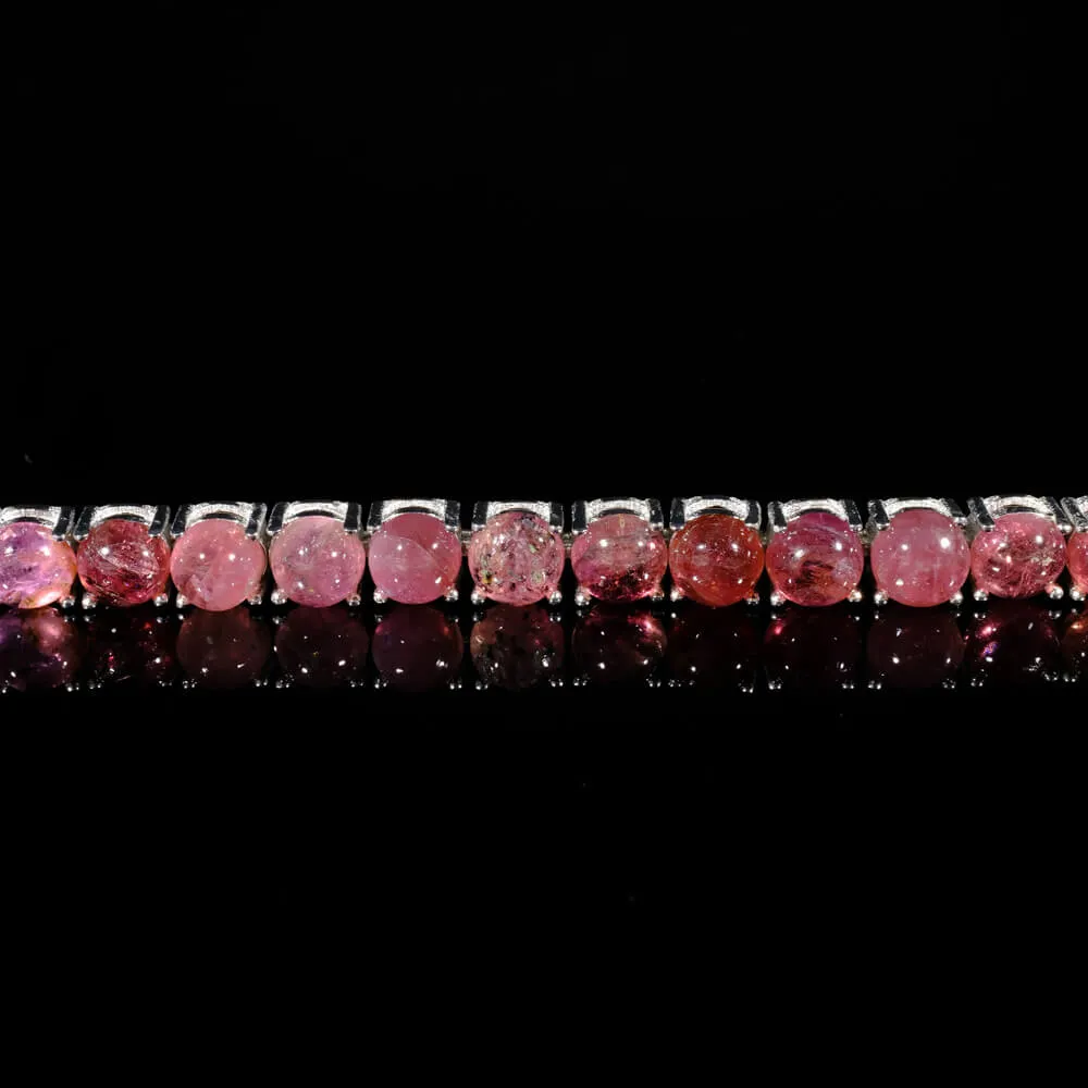 Ruby Gemstone Silver Bracelet SCB-013