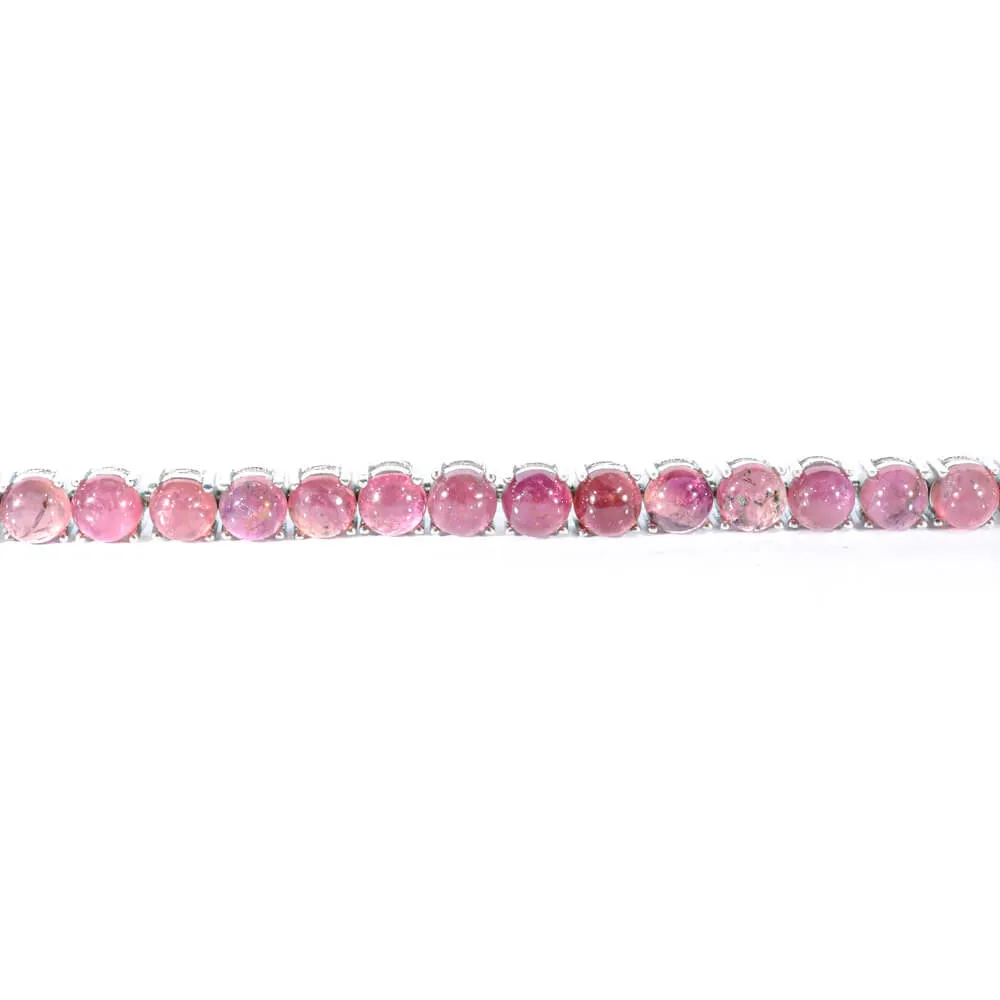 Ruby Gemstone Silver Bracelet SCB-013