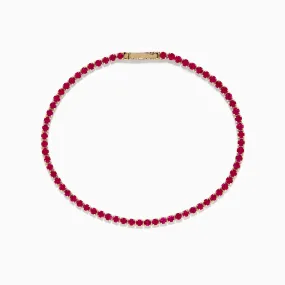 Ruby Royale 14K Yellow Gold Ruby Tennis Bracelet