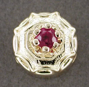 Ruby Set Slide in 14 Karat Gold