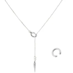 SET - VIRTUOUS CIRCLE LARIAT CHOKER   EAR CUFF (SAVE $35)