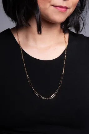 Shape Shifter Necklace - Gold Oval Chain