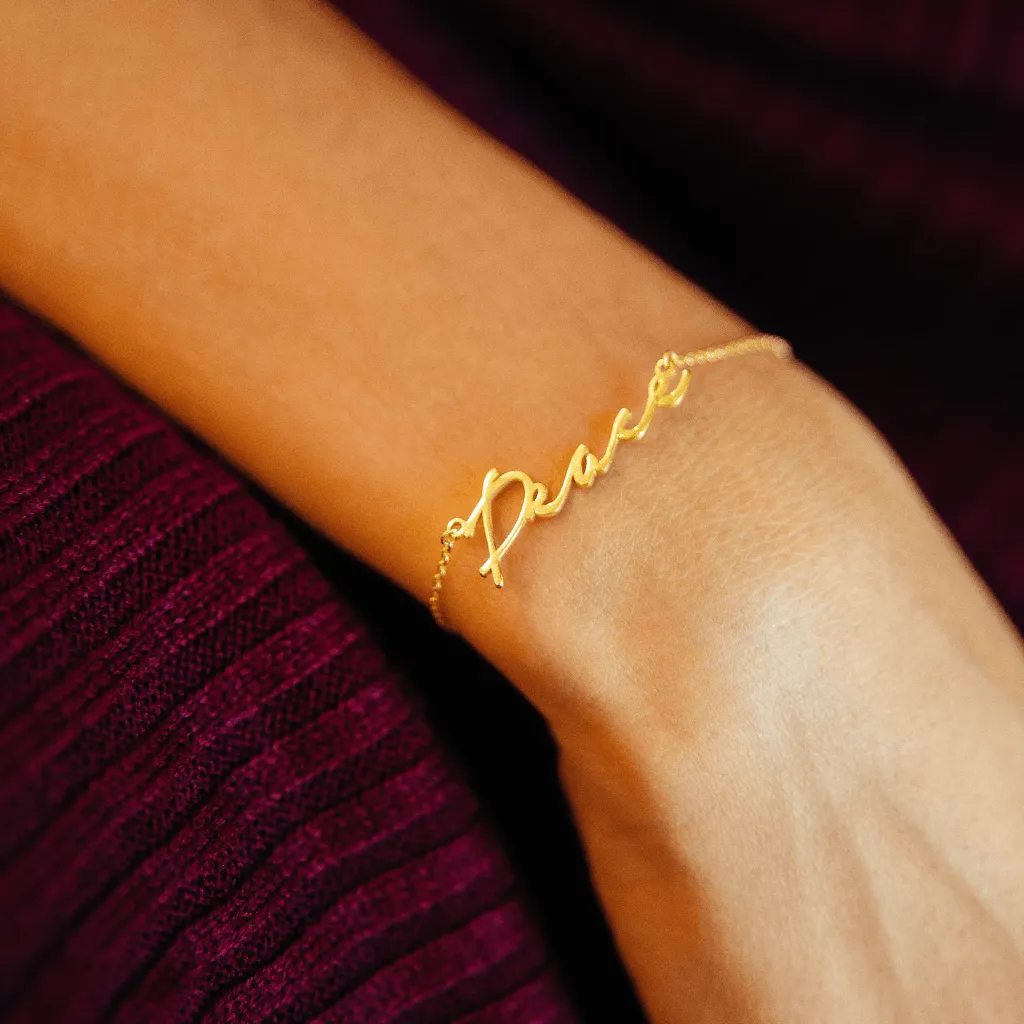 Signature Handwriting Name Bracelet