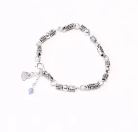 Silver Barrel Bracelet