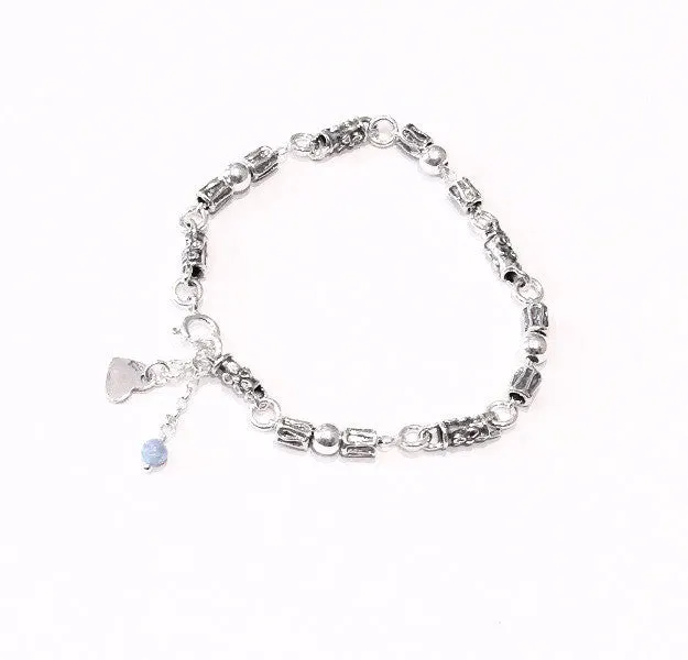 Silver Barrel Bracelet