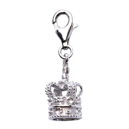 Silver Crown Charm