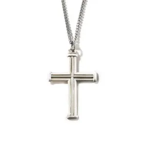 Silver Plated Double Satin Cross